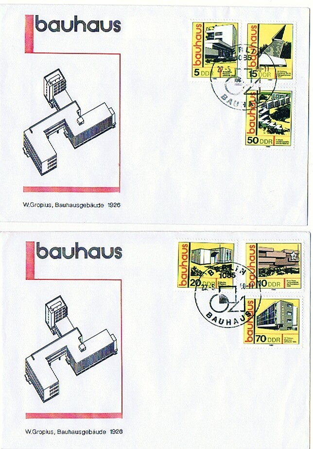 1980  Bauhaus  Mi Nr 2508-2513  FDC - Briefe U. Dokumente