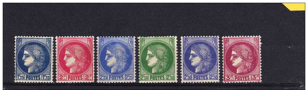 372-376 - Type Cérès - Cote 14.00 € - Nuovi