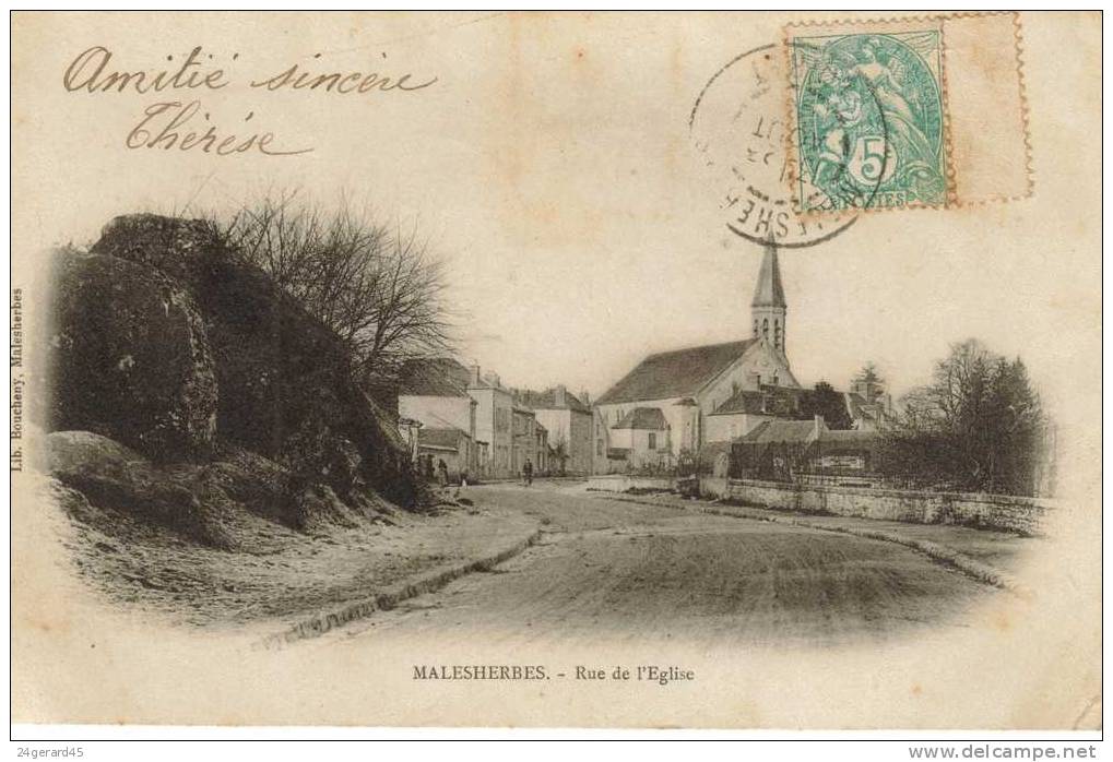 CPA MALESHERBES (Loiret) - Rue De L´Eglise - Malesherbes