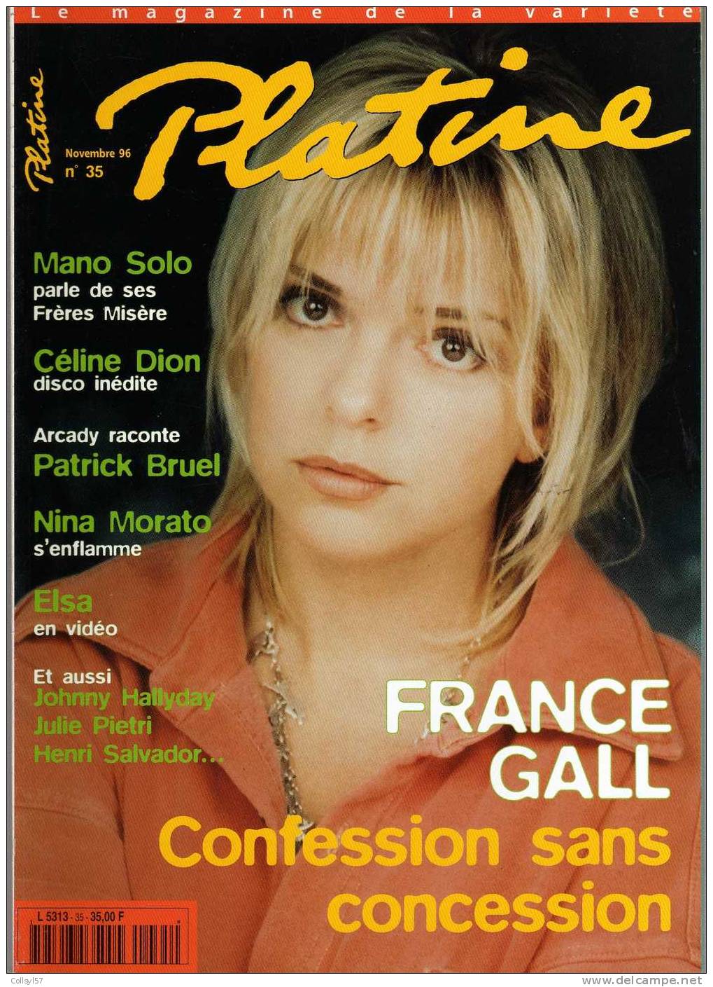 MAGAZINE PLATINE N°35 -1996 - BRUEL - FRANCE GALL - HENRI SALVADOR - MANO SOLO - Zeitschriften