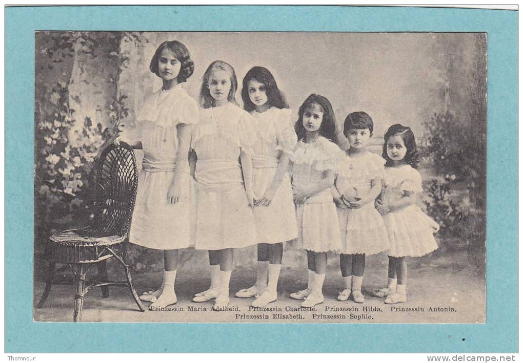 Prinzessin Maria Adelheid. Charlotte. Hilda.Antonia. Elisabeth. Sophie.  - BELLE CARTE ANIMEE  - - Famiglia Reale