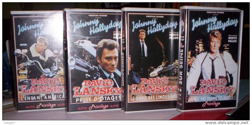 JOHNNY HALLYDAY - 4 K7 VIDEO - DAVID LANSKY - Concert En Muziek