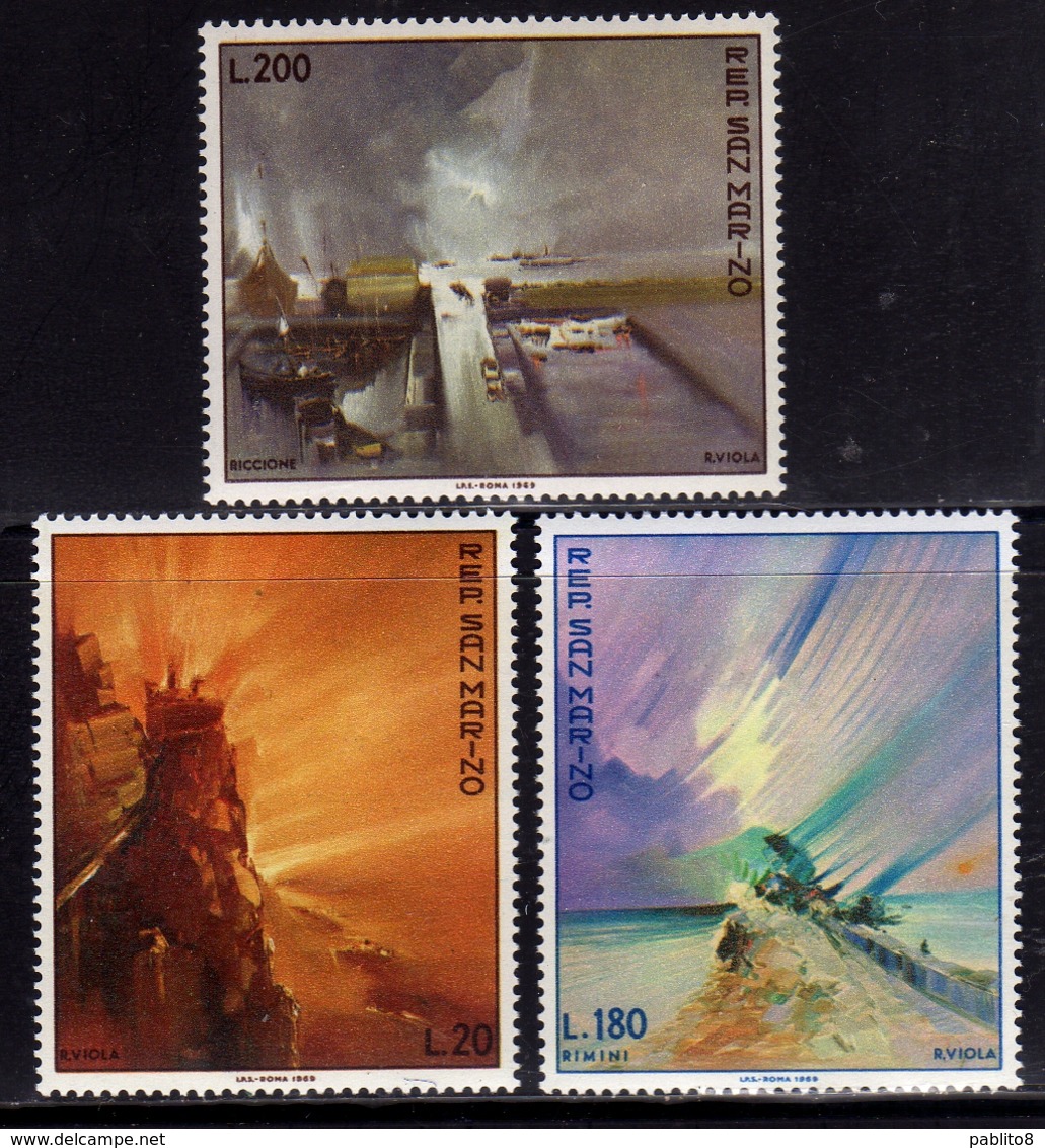 REPUBBLICA DI SAN MARINO 1969 GIORNATA FILATELICA RICCIONE SERIE COMPLETA COMPLETE SET MNH - Neufs