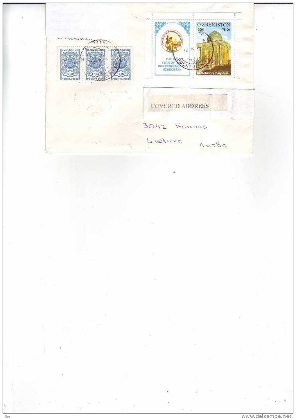 UZEBEKISTAN 2002 - Lettera Diretta In Lituamia - Uzbekistan
