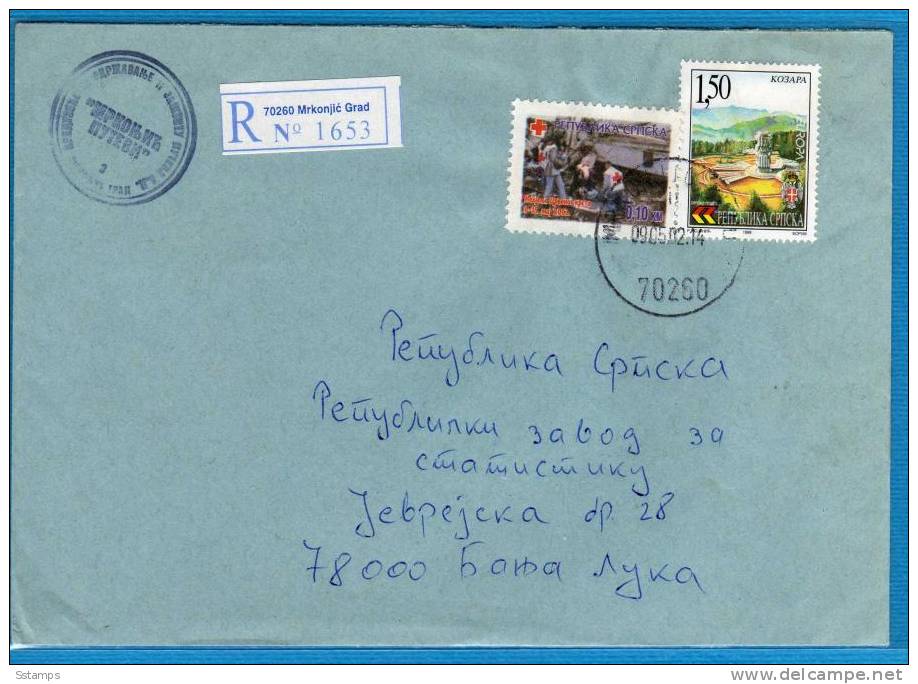 U-P1  BOSNIA SERBA 1999 EUROPA CEPT  SERBISCHE REPUBLIK   RRR NATIONAL PARKS RECCO LETTER  MRKONJIC GRAD-BANJA LUKA - 1999