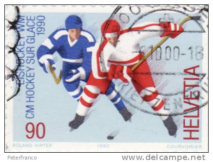 1990 Svizzera -  Campionati Del Mondo Di Hockey Su Ghiaccio - Hockey (su Ghiaccio)