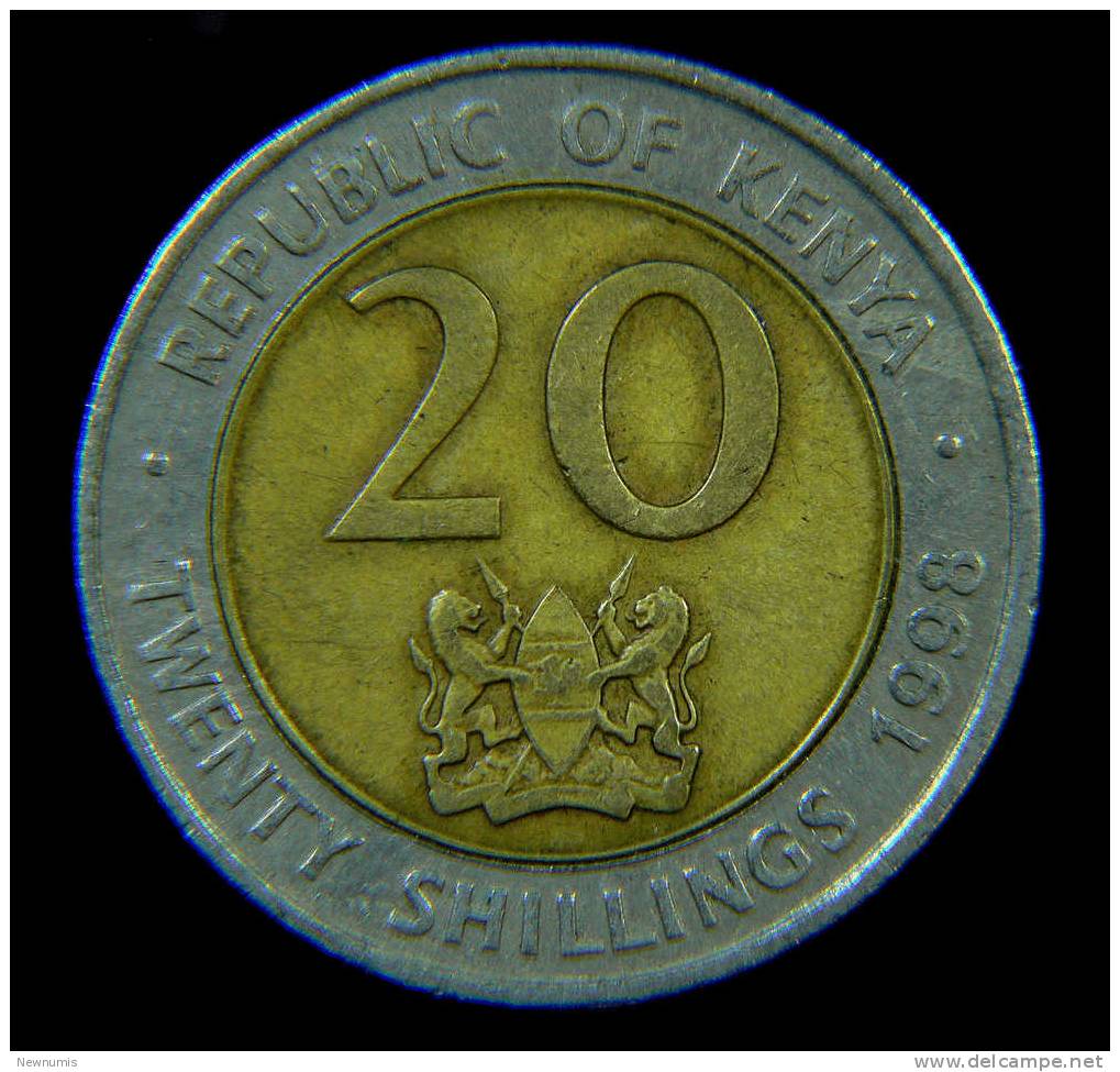 KENIA 20 SHILLINGS 1998 BIMETALLICA - Kenya