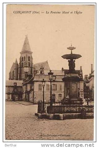 60 CLERMONT - La Fontaine Masse Et L Eglise - Clermont