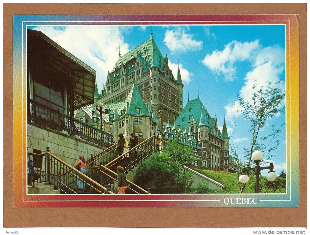 CANADA - QUEBEC - Château Frontenac Vu De La Côte De La Montagne - écrite   (voir Détails Scan) MEA23 - Québec - Château Frontenac