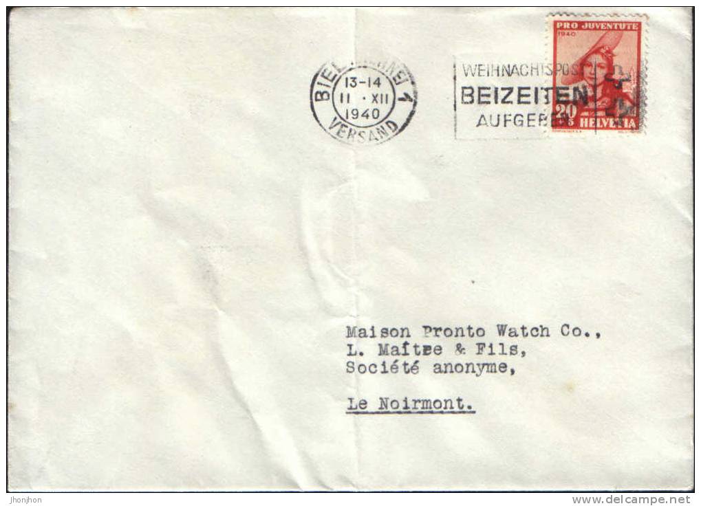 Lettre De1940 Avec Un Cachet De Publicite - Briefe U. Dokumente