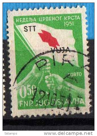 U-Ra  JUGOSLAVIA ITALIA TRIESTE B SLOVENIA CROCE ROSSA RED CROSS USATO CANCELLED - GARANZIA - Used