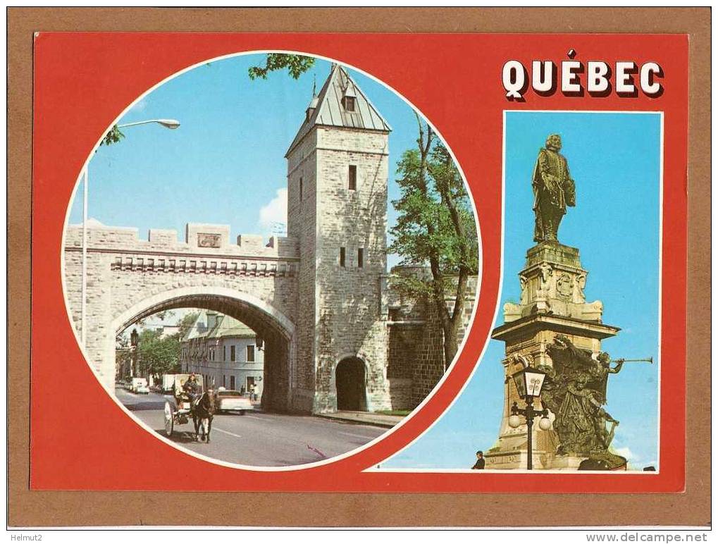 CANADA - QUEBEC  Porte Saint Louis - Statue De Samuel De Champlain - écrite Circ.1989 (voir Détails Timbre 2scan) MEA26 - Québec – Les Portes