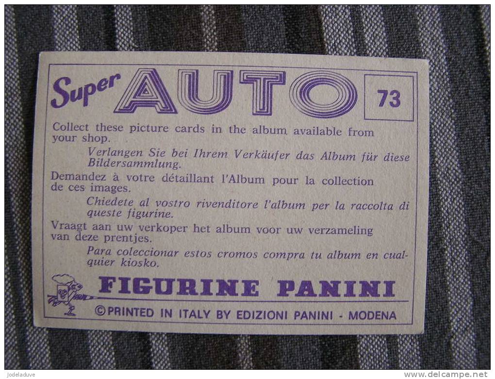 PANINI    Super Auto     BUICK SKYLARK COUPE  Sticker N° 73 - Franse Uitgave