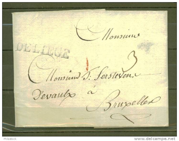 BELGIQUE Marque Postale De Liége à Bruxelles 1783 Lettre Entiére            . - 1714-1794 (Paises Bajos Austriacos)