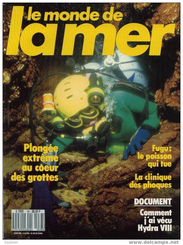 Le Monde De La Mer 38 05-06/1988 HydraVIII France II Mescla Alpes Abysses Hollande Phoques Fugu Ascidies Maya - Aardrijkskunde