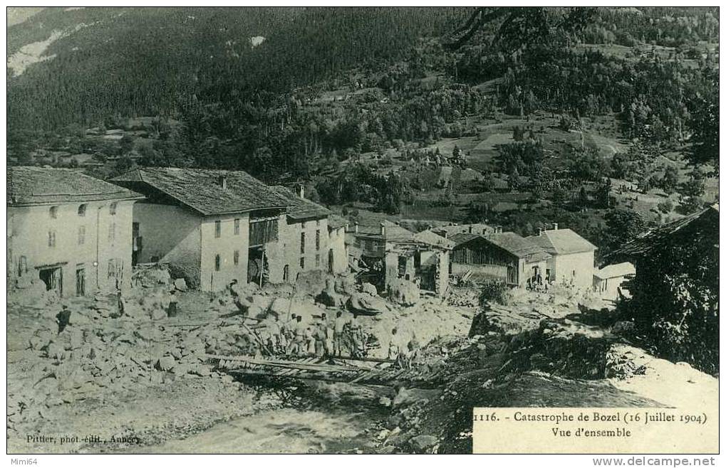 73 . BOZEL . CATASTROPHE DE BOZEL LE 16 JUILLET 1904 . VUE D´ENSEMBLE - Bozel