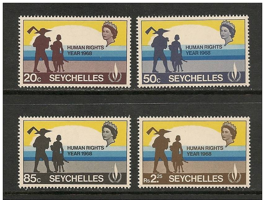 Seychelles 1968 Human Rights Year Set UMM - Seychelles (1976-...)