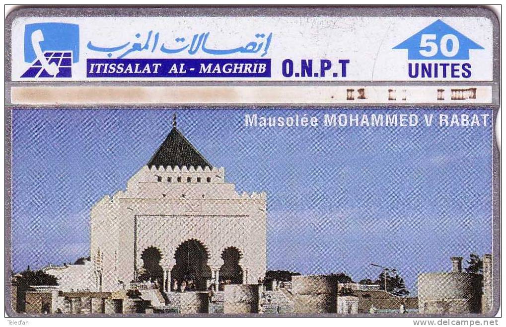 MAROC ONPT MAUSOLEE MOHAMED V RABAT 50U N° 310B...UT RARE - Maroc