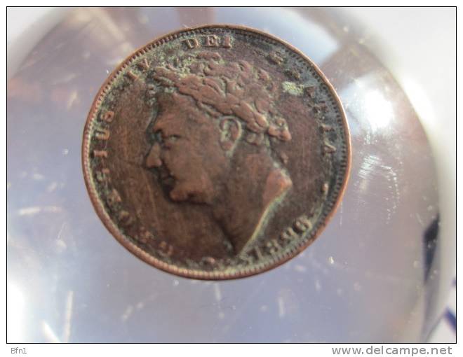 Great Britain, George IV, Farthing, 1826- TRES BELLE VOIR SCAN - Other & Unclassified