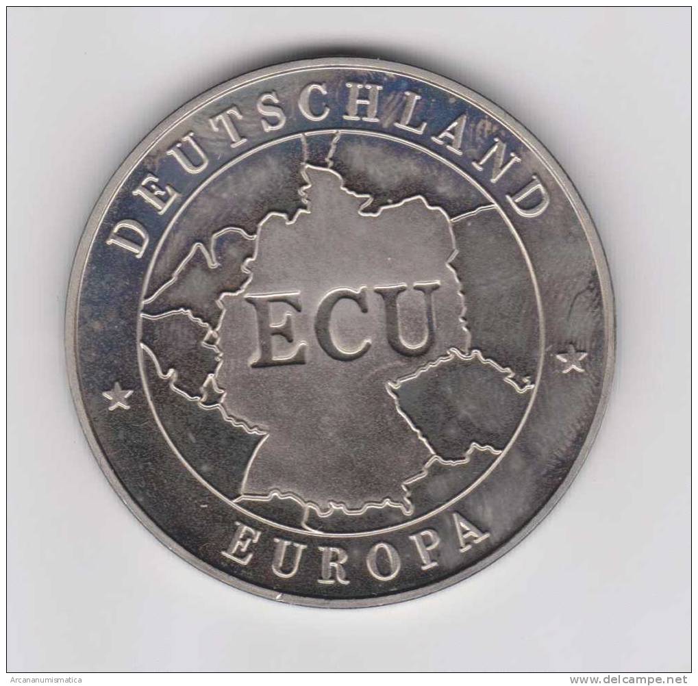 ALEMANIA  MEDALLA  SC/UNC  "1 ECU EUROPA 1.992"  DL-9658 - Autres & Non Classés