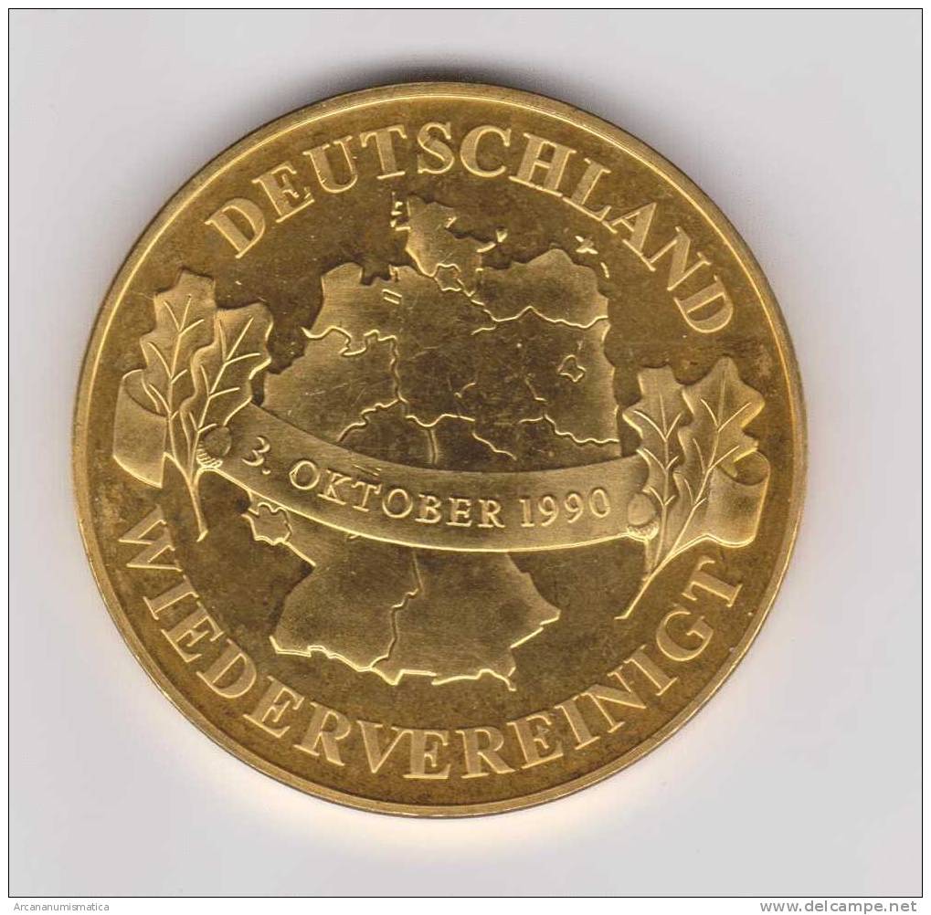 ALEMANIA  MEDALLA  SC/UNC  "3-OKTOBER-1990"  DL-9657 - Autres & Non Classés