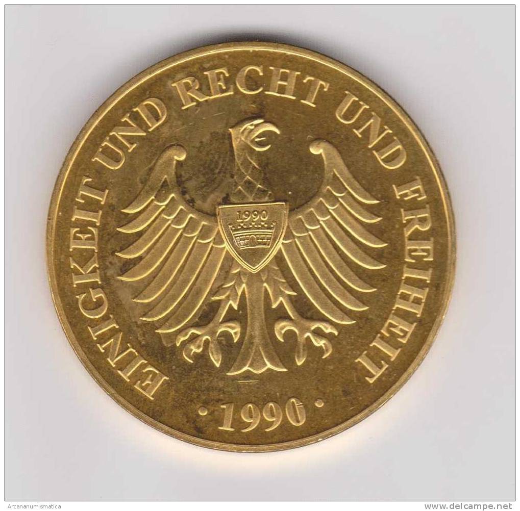 ALEMANIA  MEDALLA  SC/UNC  "3-OKTOBER-1990"  DL-9657 - Autres & Non Classés