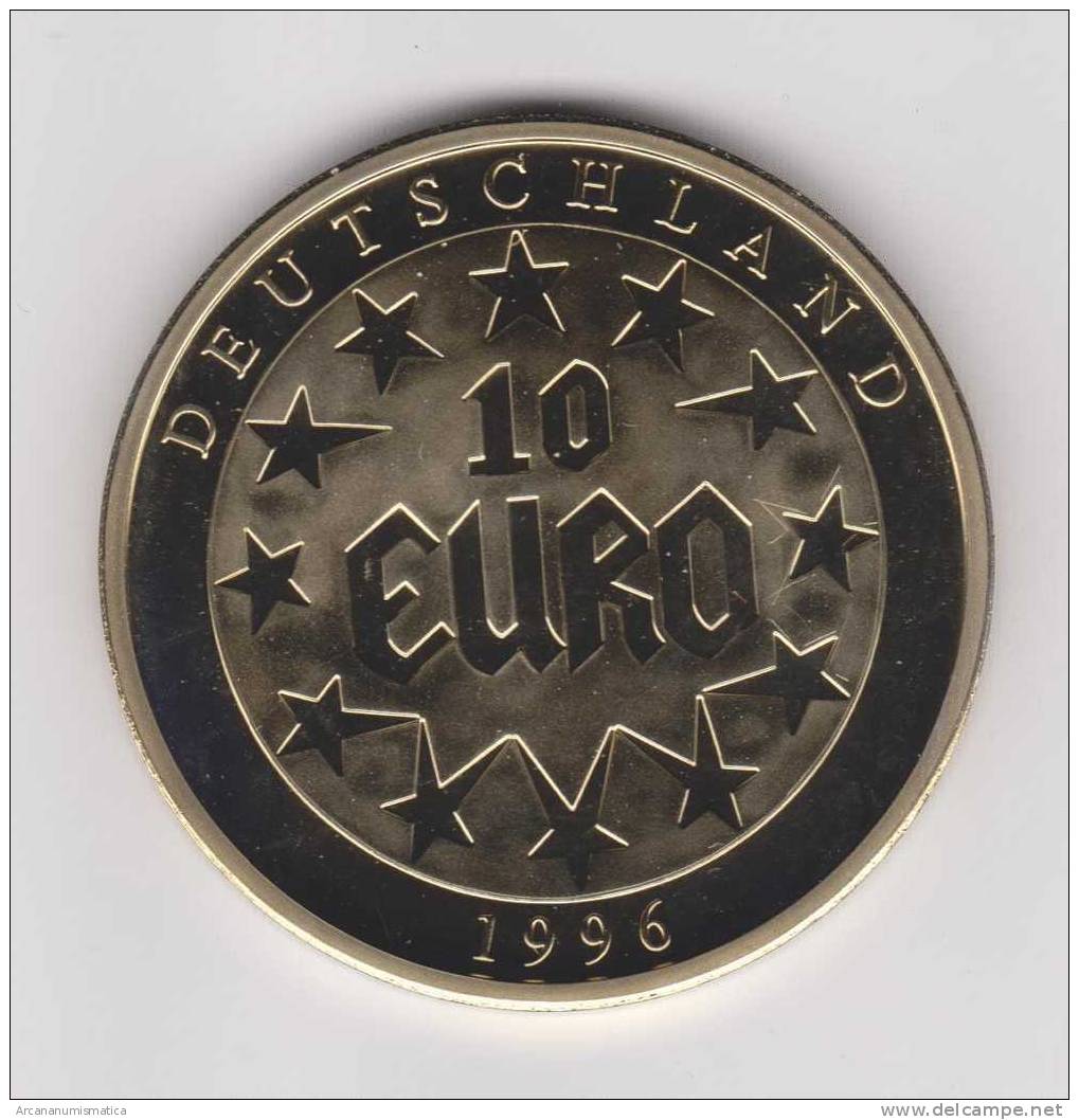 ALEMANIA  MEDALLA  SC/UNC  "10 EURO 1996-EUROPA"  DL-9646 - Autres & Non Classés
