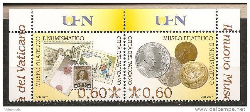 Vaticano - Serie Completa Nuova Angolo Di Foglio Con Appendici: Nuovo Museo Filatelico E Numismatico - 2007 - Neufs