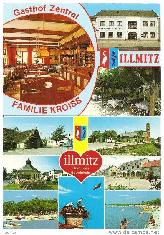 Illmitz, Gasthof Zentral, 2 Ansichtskarten - Andere & Zonder Classificatie