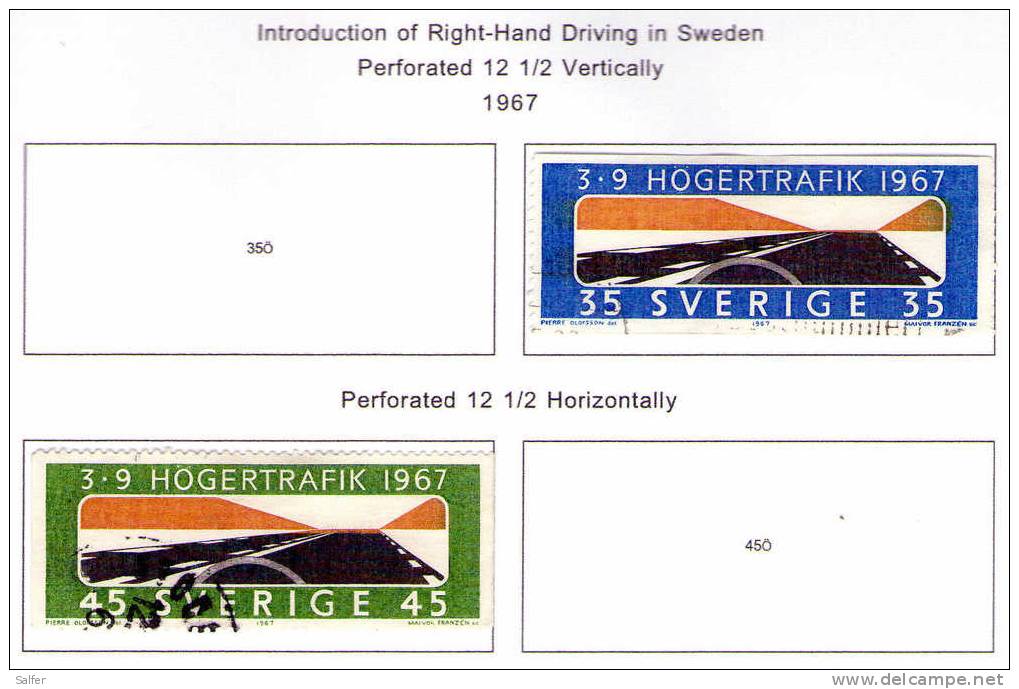 SCHWEDEN / SWEDEN / SVEZIA 1967 Right Hand Driving In Sweden Gest. / Used / Usati - Oblitérés