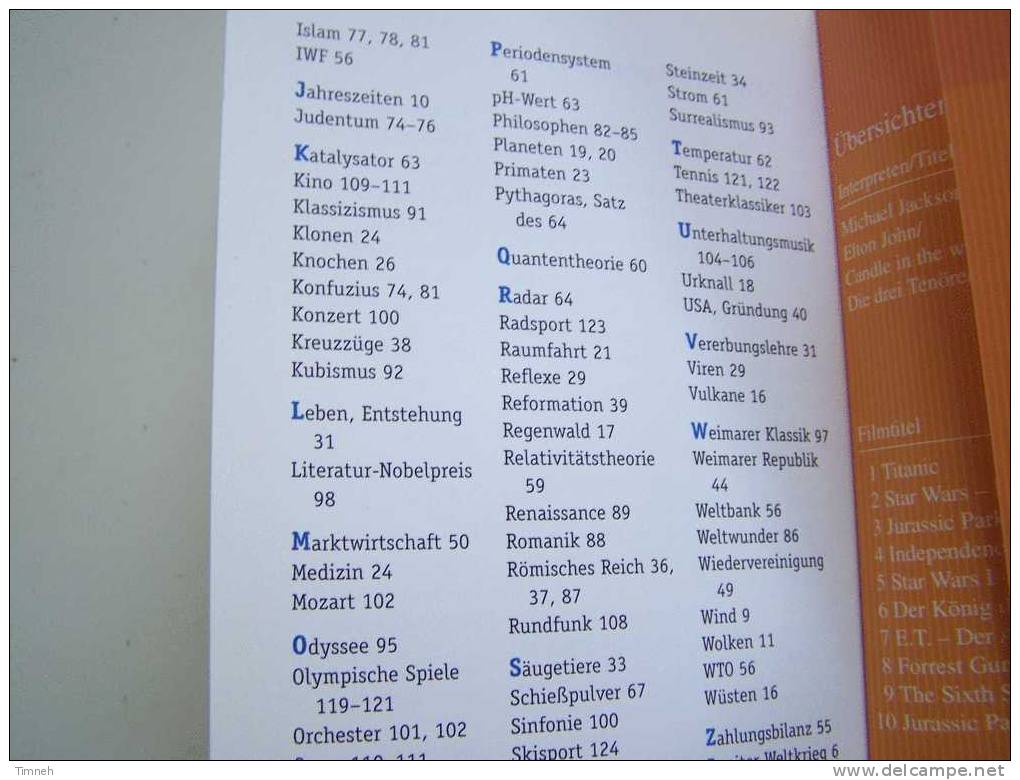 KNAURS TASCHENLEXIKON ALLGEMEIN BILDUNG 2001petit Format 14cmX10cm Erde Mensch Sport Religion Philosophie - Enciclopedie