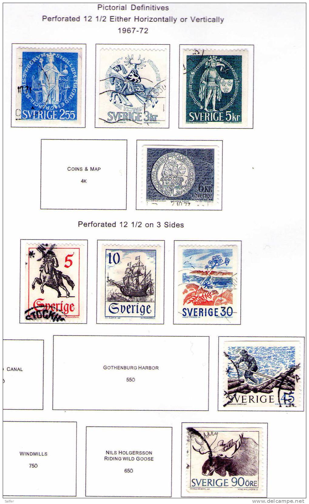 SCHWEDEN / SWEDEN / SVEZIA 1967-72 Pictorial Definitives Gest. / Used / Usati - Used Stamps
