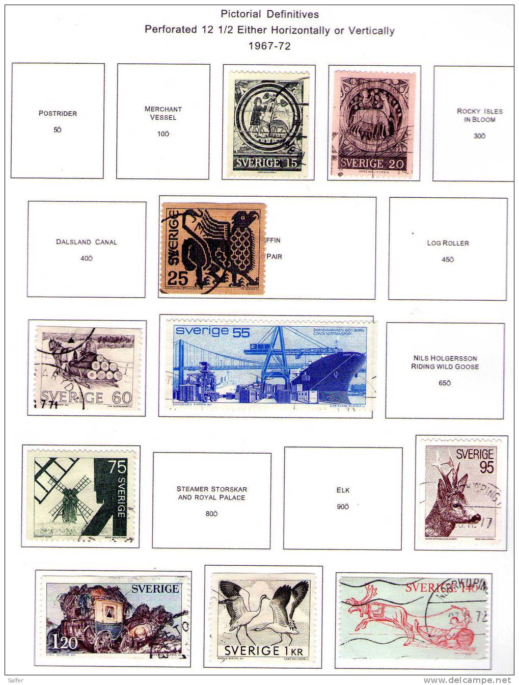 SCHWEDEN / SWEDEN / SVEZIA 1967-72 Pictorial Definitives Gest. / Used / Usati - Used Stamps