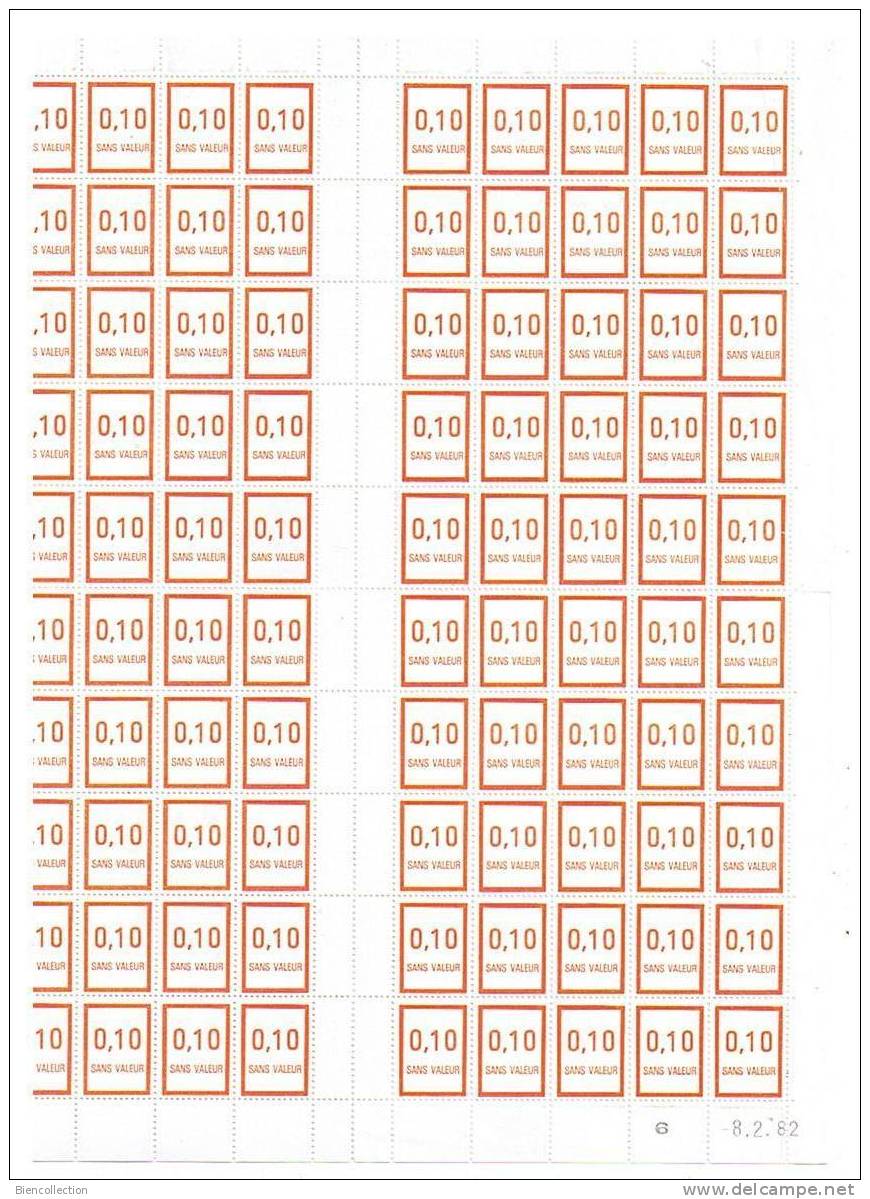 Fictif   F232 En Feuille Complète Avec Coin Daté - Phantom