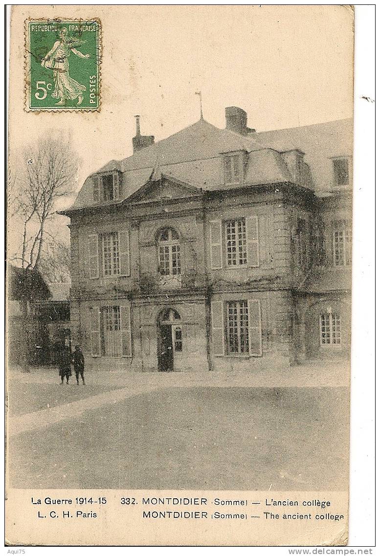 MONTDIDIER    L'Ancien Collège(2 Personnages) - Montdidier