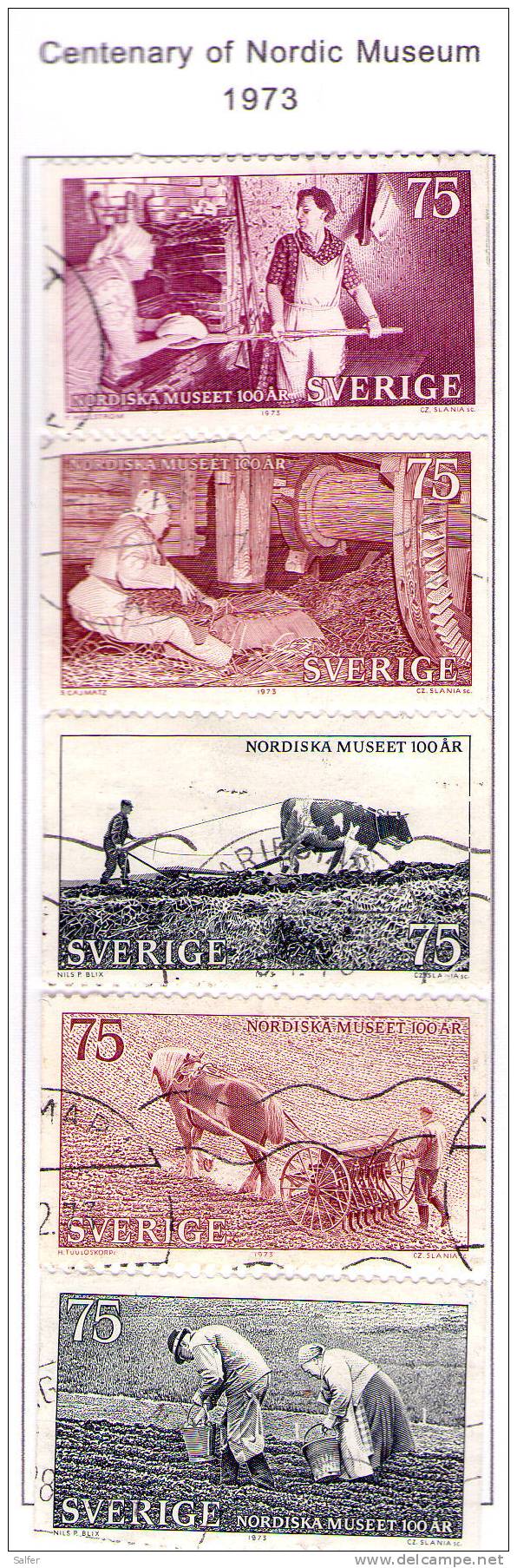 SCHWEDEN / SWEDEN / SVEZIA 1973  Nordic Museum Used / Usati - Oblitérés