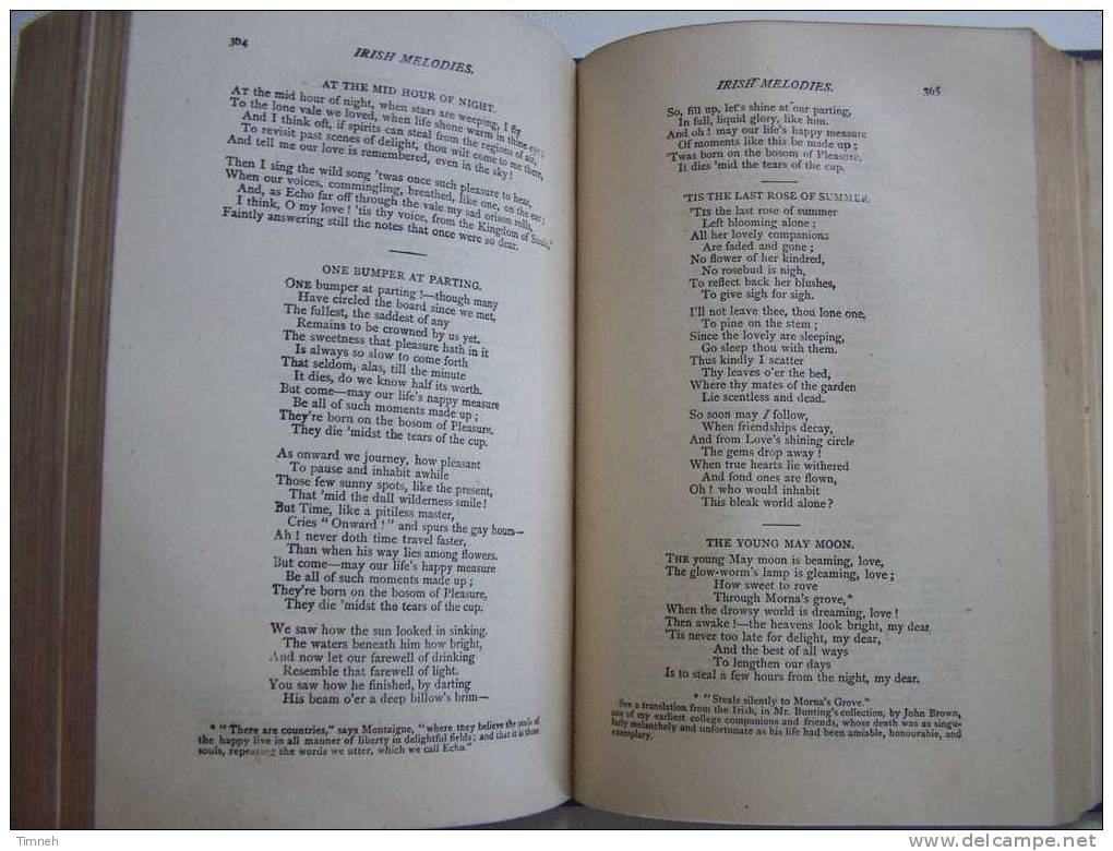 THE  POETICAL WORKS OF THOMAS MOORE-édition Relié-WARD.LOCK§Co-ancien Non Daté- - Poëzie