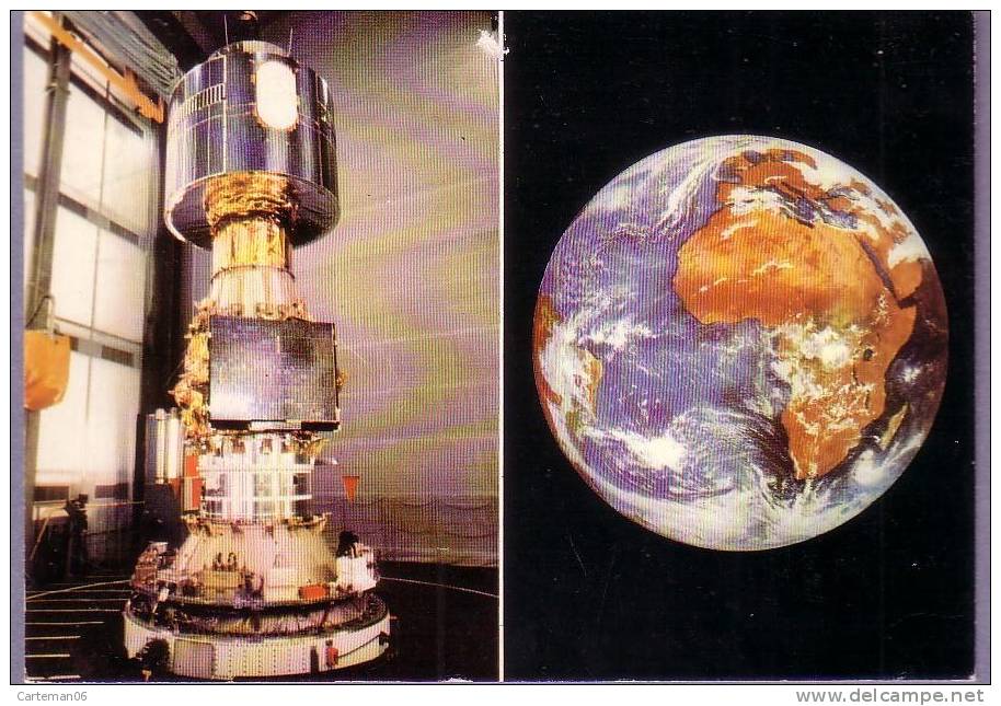 Astronomie - Aerospatiale - Meteosat - Satellite Météorologique, Géostationnaire, Réalisé Sous Maitrise D'oeuvre De L'aé - Astronomie