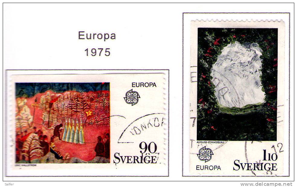 SCHWEDEN / SWEDEN / SVEZIA 1975 Europa CEPT  Gest / Used / Usati - Oblitérés