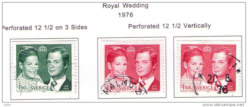 SCHWEDEN / SWEDEN / SVEZIA 1976 Royal Wedding Gest / Used / Usati - Oblitérés