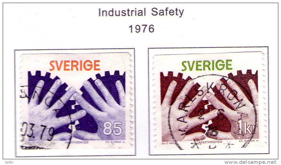 SCHWEDEN / SWEDEN / SVEZIA 1976 Industrial Safety Gest / Used / Usati - Oblitérés