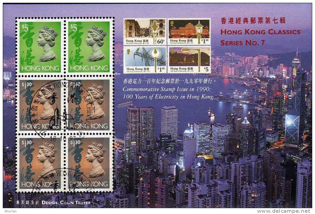 EXPO Ausstellung 1997 Hongkong 666,702 ZD+ Block 49 O 20€ Stadt Bei Nacht Stamp On Stamp Exposition Sheet Bloc HONG KONG - Collections, Lots & Series