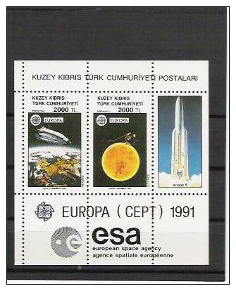 1991  Türk. Zypern Mi. Bl. 9** MNH  Europa - 1991