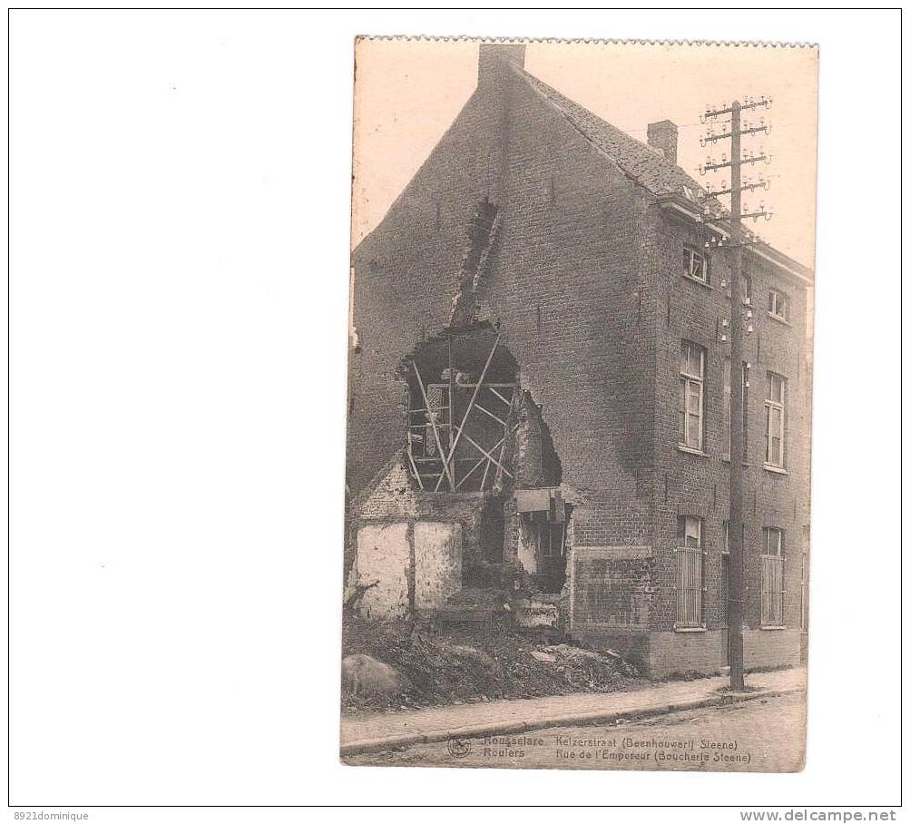 Roeselare - Rousselare - Roulers Keizerstraat (Beenhouwerij Steene )   A. Deraedt-Verhoye    - Oorlog War Guerre 1914-18 - Röselare