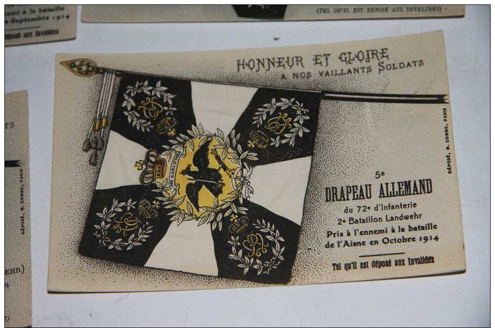 Militaria   Drapeau - Honneur Et Gloire 5 Eme Drapeau Allemand - Patriotic