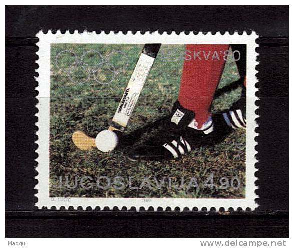 YOUGOSLAVIE      N° 1709  * *  Jo 1980  Hockey Sur Gazon - Hockey (su Erba)