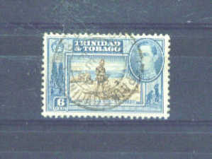 TRINIDAD AND TOBAGO - 1938 George VI 6c FU - Trindad & Tobago (...-1961)