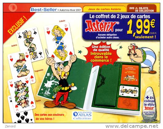 Flyer Publicitaire Jeu De Cartes Asterix - Editions Atlas - Astérix