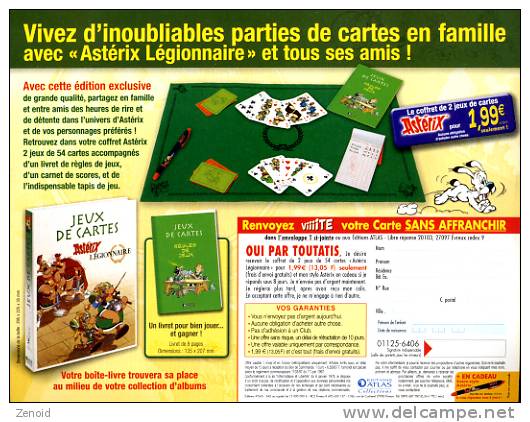 Flyer Publicitaire Jeu De Cartes Asterix - Editions Atlas - Asterix