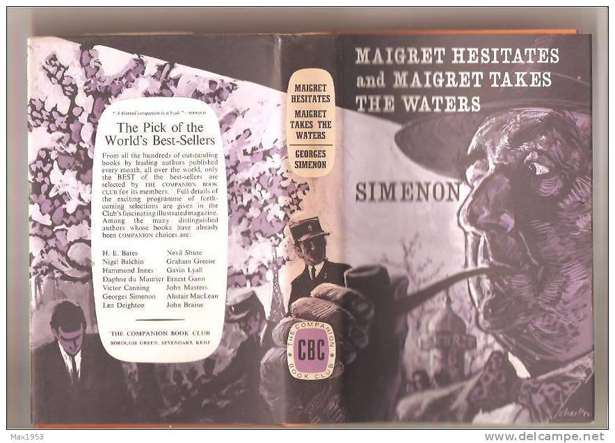 SIMENON MAIGRET HESITATES And MAIGRET TAKES THE WATERS, The Companion Book Club, London, 1971 - Simenon